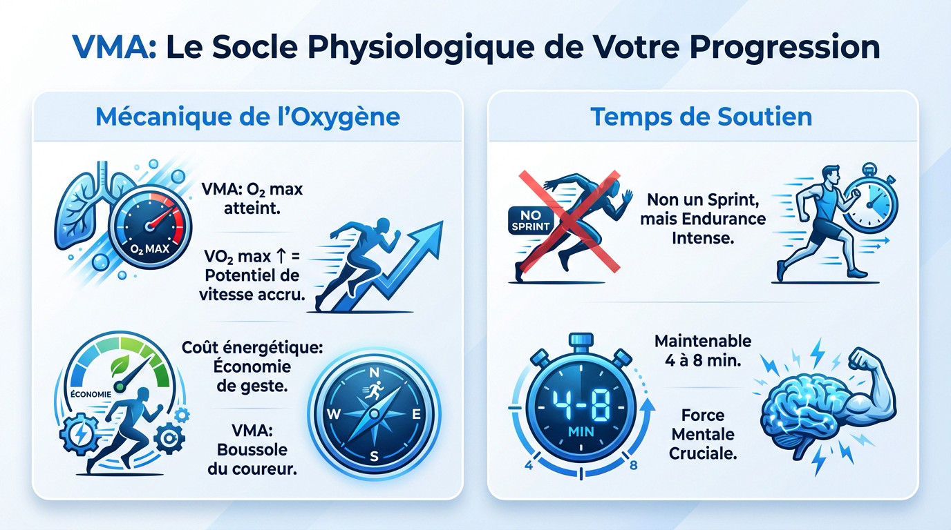 Coureur sur piste illustrant la vma définition et l'effort maximal aérobie