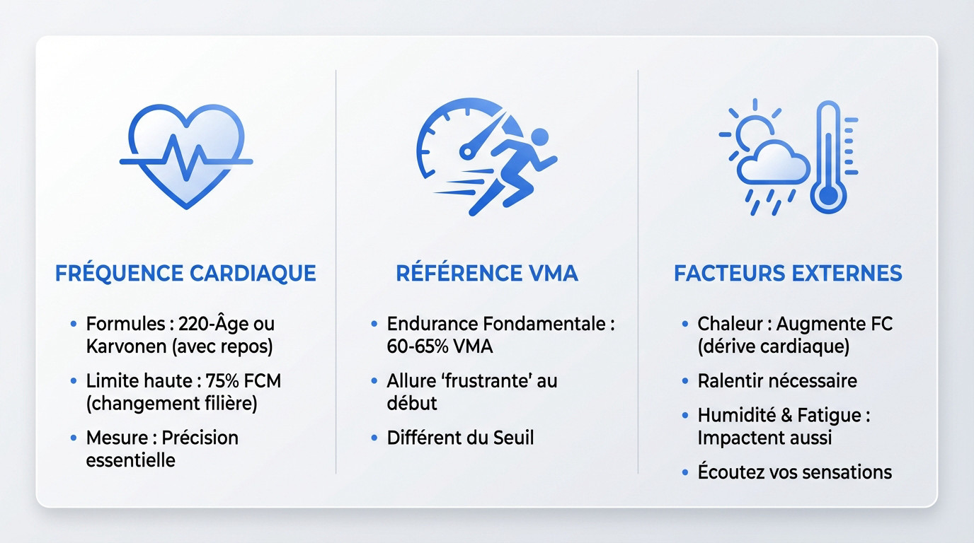 Coureur consultant sa montre connectée pour vérifier sa fréquence cardiaque et calibrer son allure d'endurance fondamentale