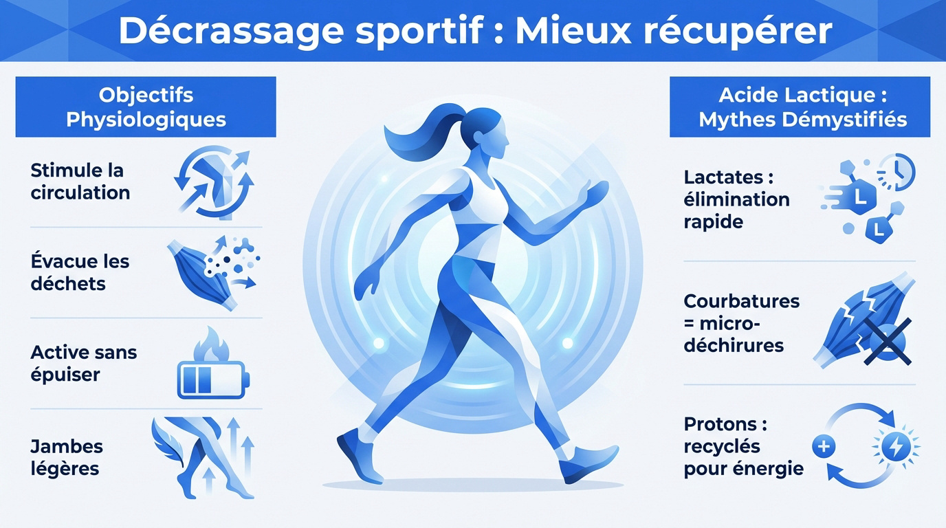 Un athlète pratiquant un footing de décrassage pour optimiser sa récupération musculaire