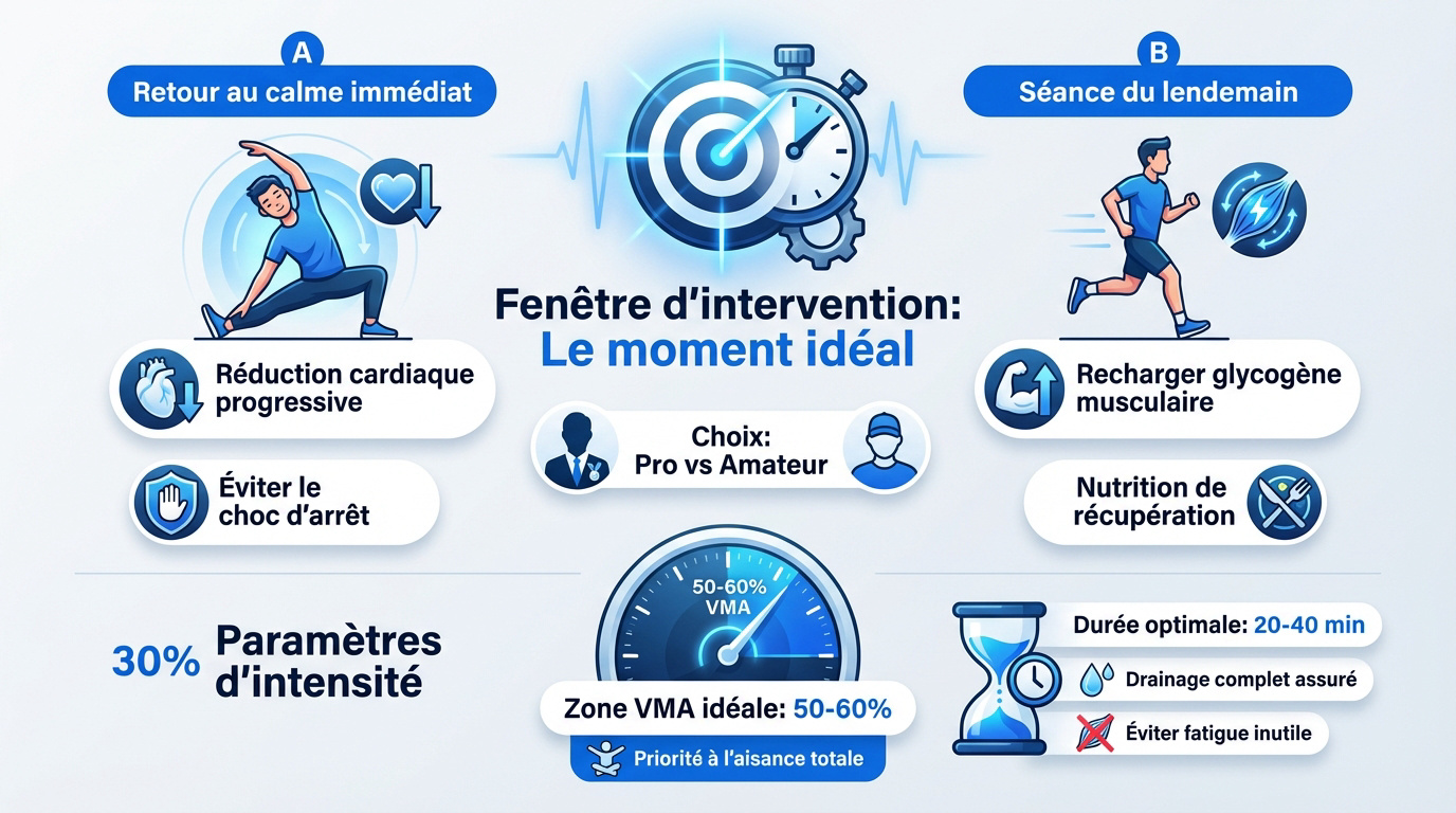 Séance de décrassage sportif pour la récupération